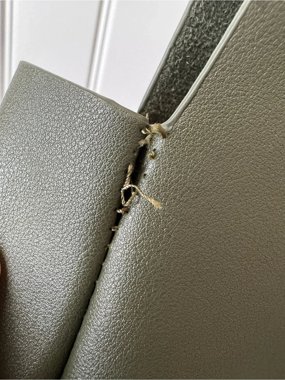 Neiman Marcus Olive Green Shoulder Tote Bag | Minimalist Slouch Hobo Purse